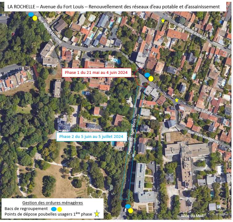 Travaux sur les réseaux d’eaux Avenue du Fort Louis et déviations mises en place