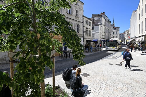 Centre-ville La Rochelle bus juin 2023