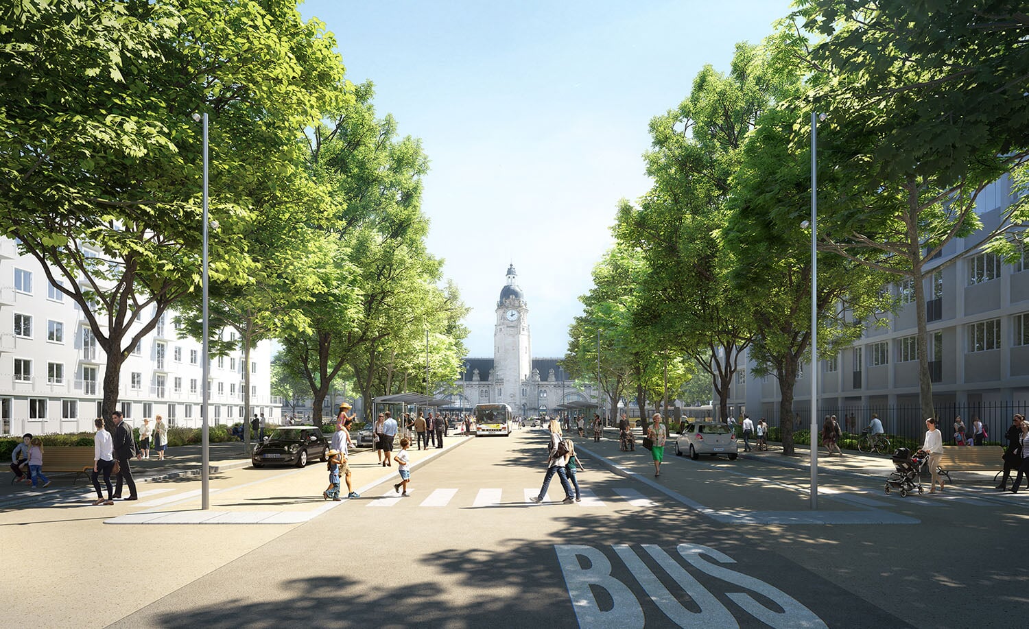 Illustration du projet d'aménagement : Pôle d’Échanges Multimodal de la Gare de La Rochelle