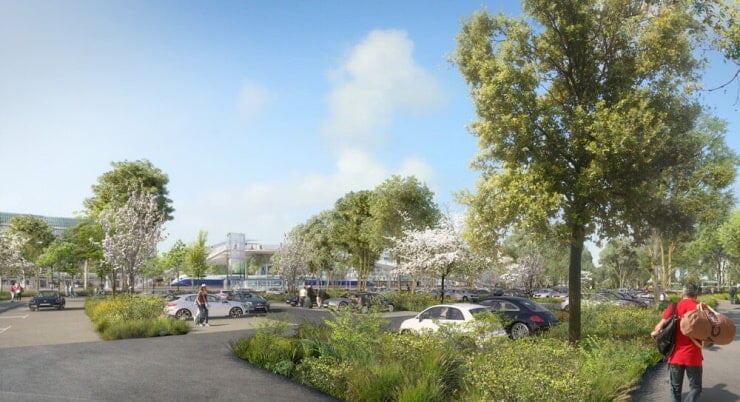 Illustration du projet d'aménagement : Pôle d’Échanges Multimodal de la Gare de La Rochelle