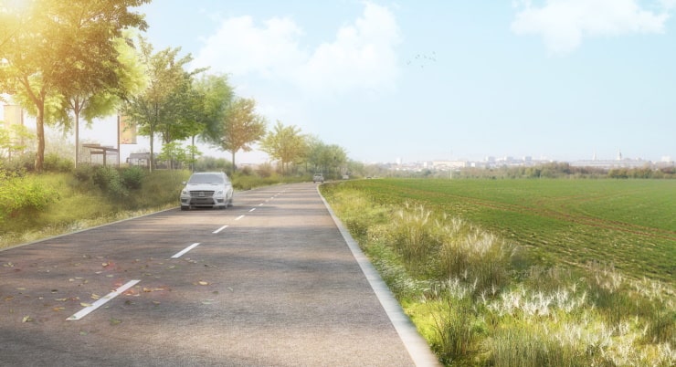 Illustration du projet d'aménagement : Avenue Simone Veil à Aytré