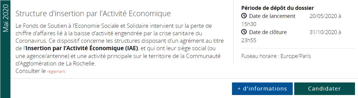 Fonds de soutien ESS aux SIAE