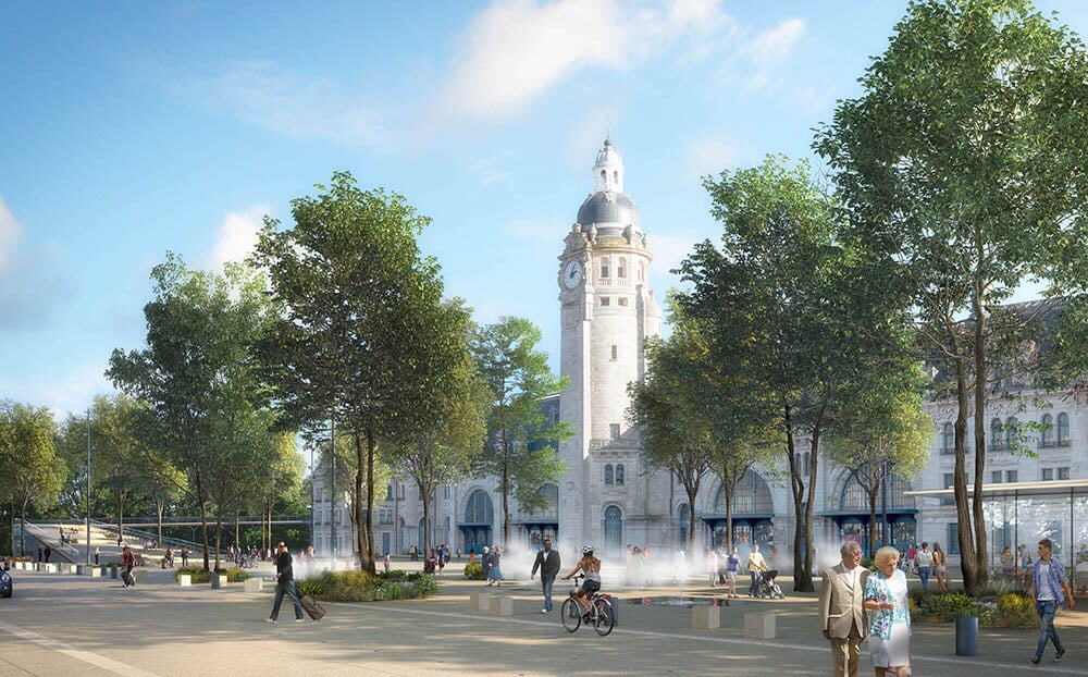 Illustration du projet d'aménagement : Pôle d’Échanges Multimodal de la Gare de La Rochelle