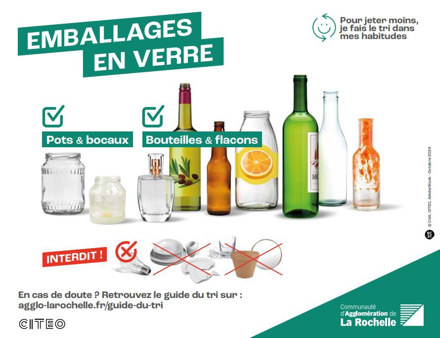 plusieurs emballage en verre