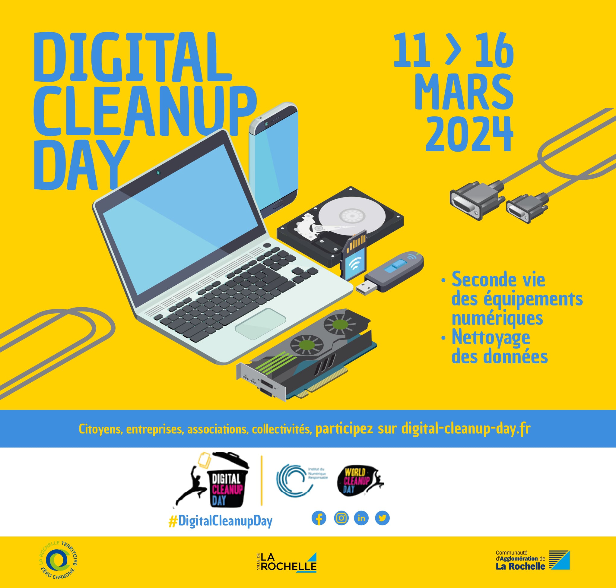 Digital cleanup day 2024 : visuel générique sobriété numérique