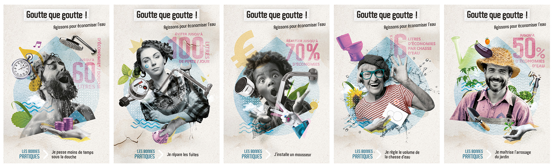 les 4 cartes postales