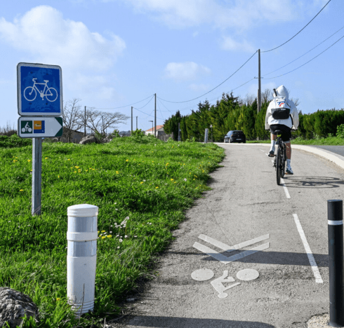 Une piste cyclable à Aytré