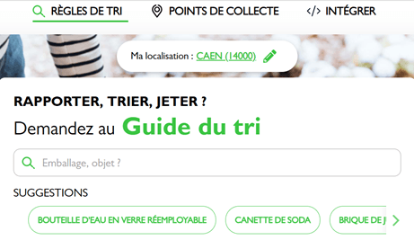 Guide interactif du tri - quels déchets dans quel bac ?