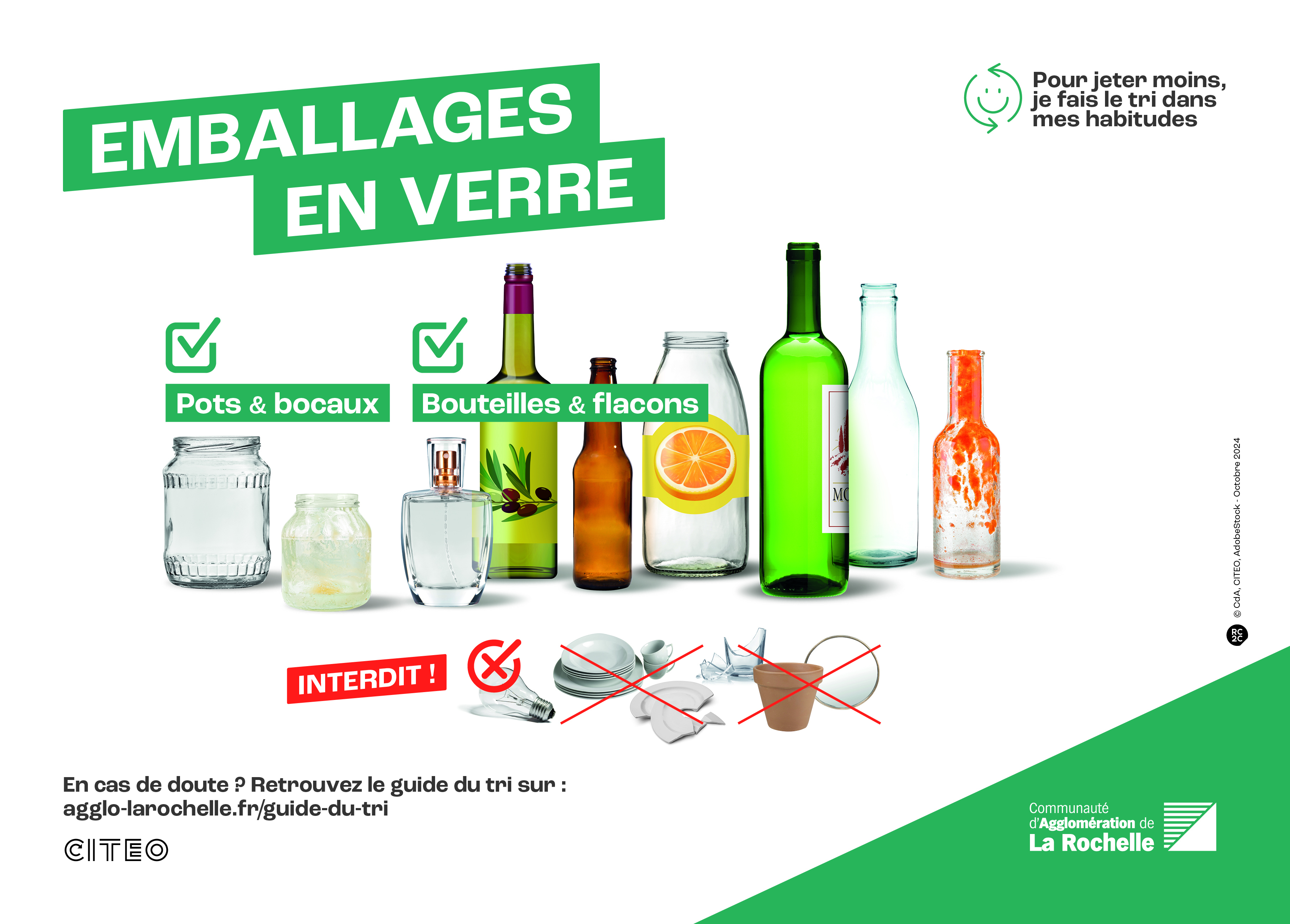 Consignes de tri pour les verres