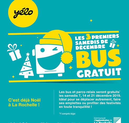 Bus gratuits les 3 premiers samedis de décembre !
