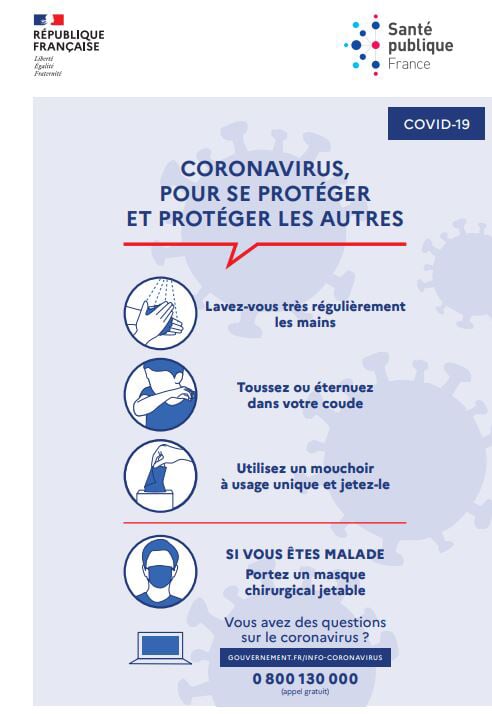 Mesures prévention Coronavirus