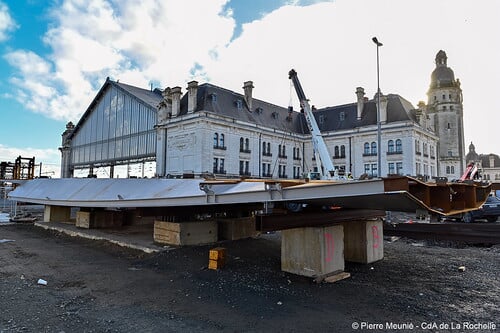 Avancement des travaux de La passerelle de la gare de La Rochelle